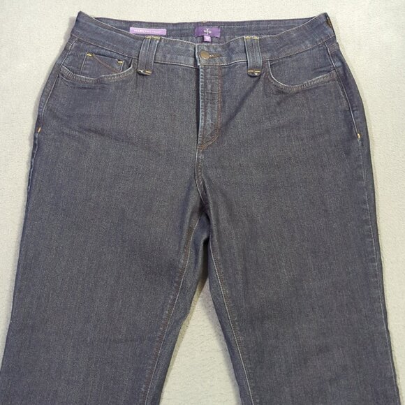 NYDJ Jeans Women's 14 Blue Marilyn Straight Lift Tuck Stretch Denim - Picture 4 of 12